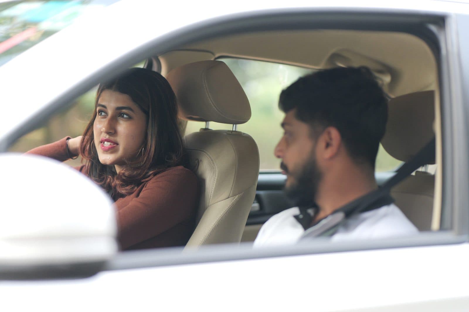 Learner building confidence in traffic